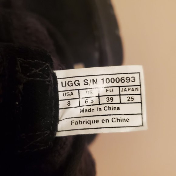 Ugg 8‎ Black Knit Winter Boots 1000693 Back Lace Up Sheepskin HEIRLOOM - Picture 5 of 9